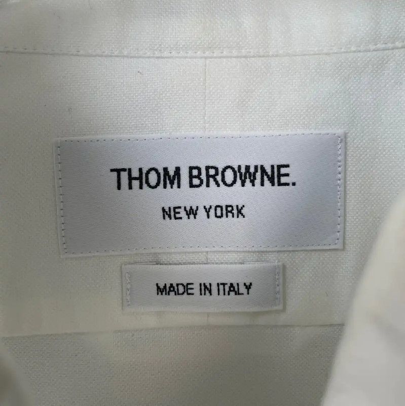 Thom Browne Thom Browne White Long Sleeve Shirt for Men 0089 Size US M / EU 48-50 / 2 - 3 Thumbnail