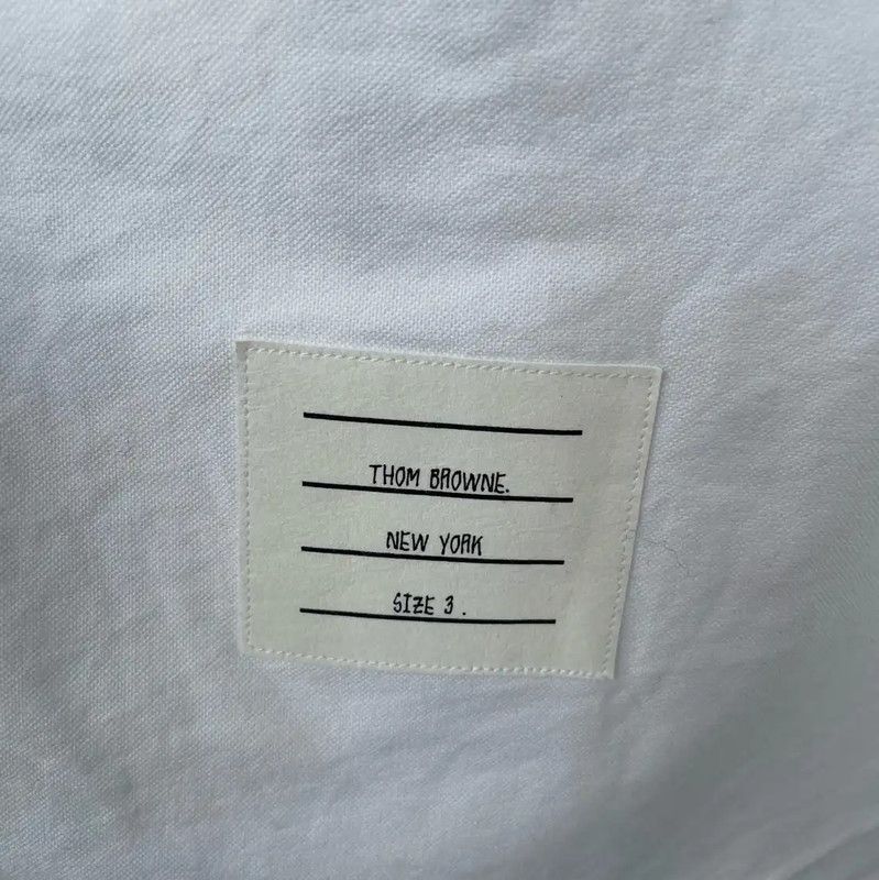 Thom Browne Thom Browne White Long Sleeve Shirt for Men 0089 Size US M / EU 48-50 / 2 - 5 Thumbnail