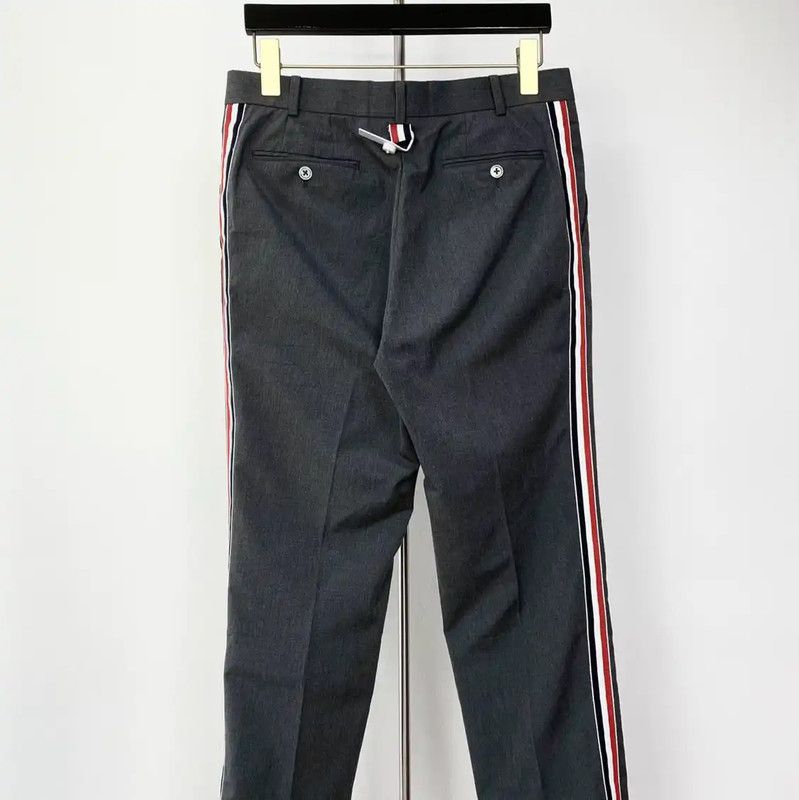 Thom Browne Thom Browne Gray Casual Trousers for Men 0089 Size US 27 - 2 Thumbnail