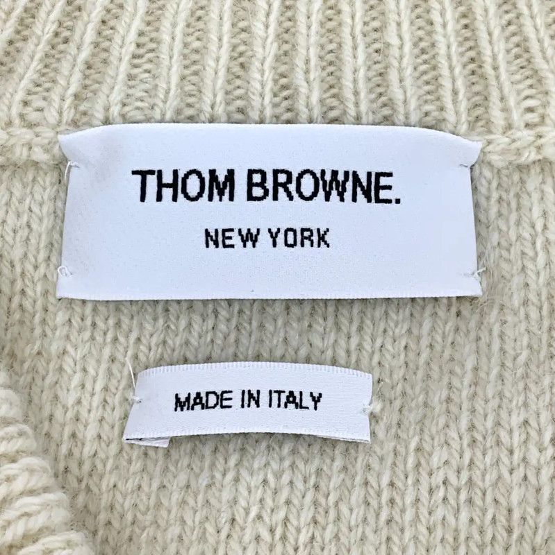 Thom Browne Thom Browne Beige Wool Sleeveless Sweater 0089 Size US M / EU 48-50 / 2 - 5 Thumbnail