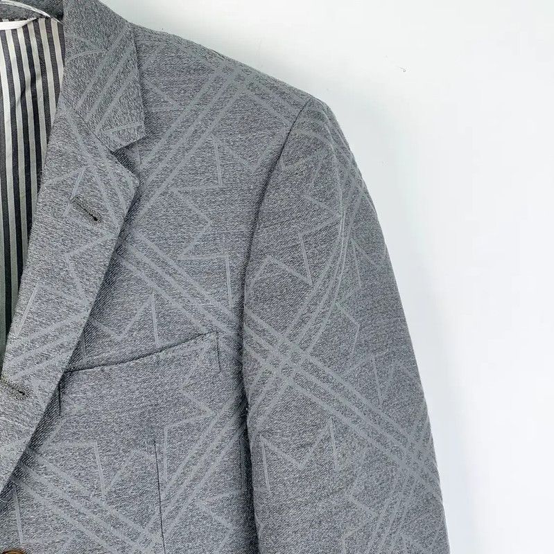 Thom Browne Thom Browne Gray Wool Men's Jacket 0089 Size US S / EU 44-46 / 1 - 3 Thumbnail