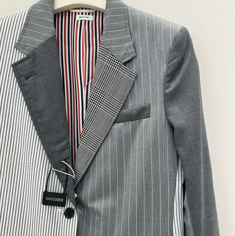 Thom Browne Thom Browne Color-Block Long Sleeve Coat for Men 0089 Size US M / EU 48-50 / 2 - 6 Thumbnail