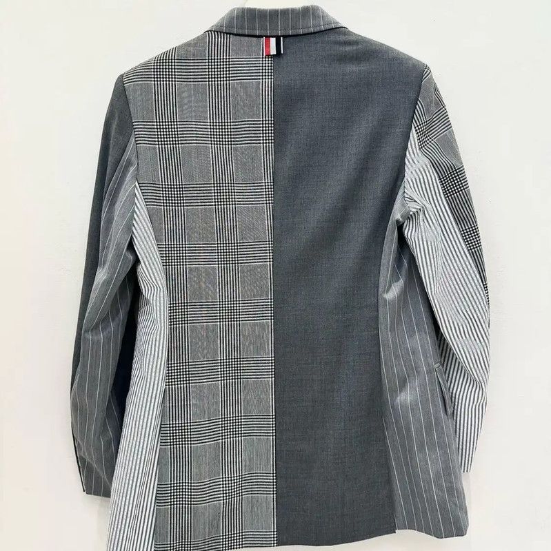 Thom Browne Thom Browne Color-Block Long Sleeve Coat for Men 0089 Size US M / EU 48-50 / 2 - 2 Thumbnail