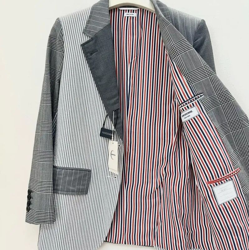 Thom Browne Thom Browne Color-Block Long Sleeve Coat for Men 0089 Size US M / EU 48-50 / 2 - 4 Thumbnail