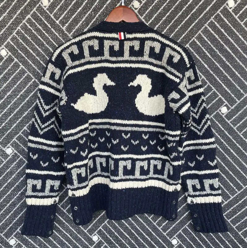 Thom Browne Thom Browne Black Cotton Men's Cardigan 0089 Size US L / EU 52-54 / 3 - 2 Thumbnail