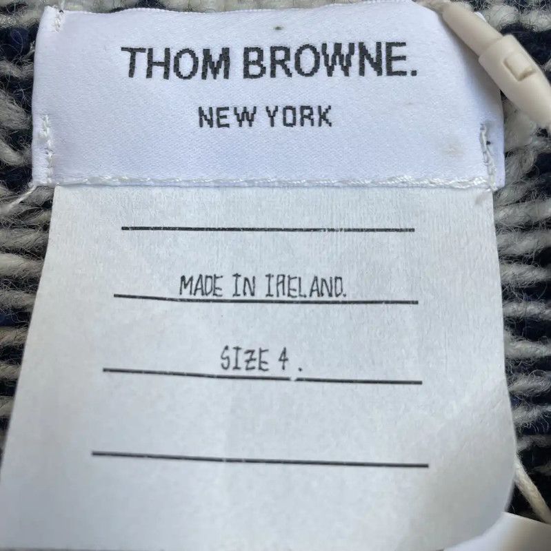Thom Browne Thom Browne Black Cotton Men's Cardigan 0089 Size US L / EU 52-54 / 3 - 5 Thumbnail