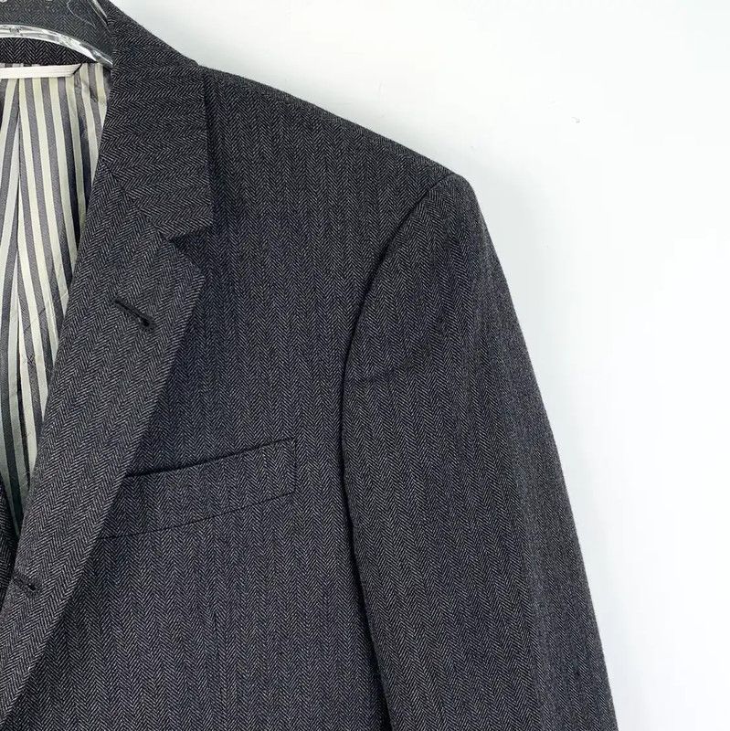 Thom Browne Thom Browne Men's Dark Gray Wool Blazer 0089 Size US S / EU 44-46 / 1 - 3 Thumbnail