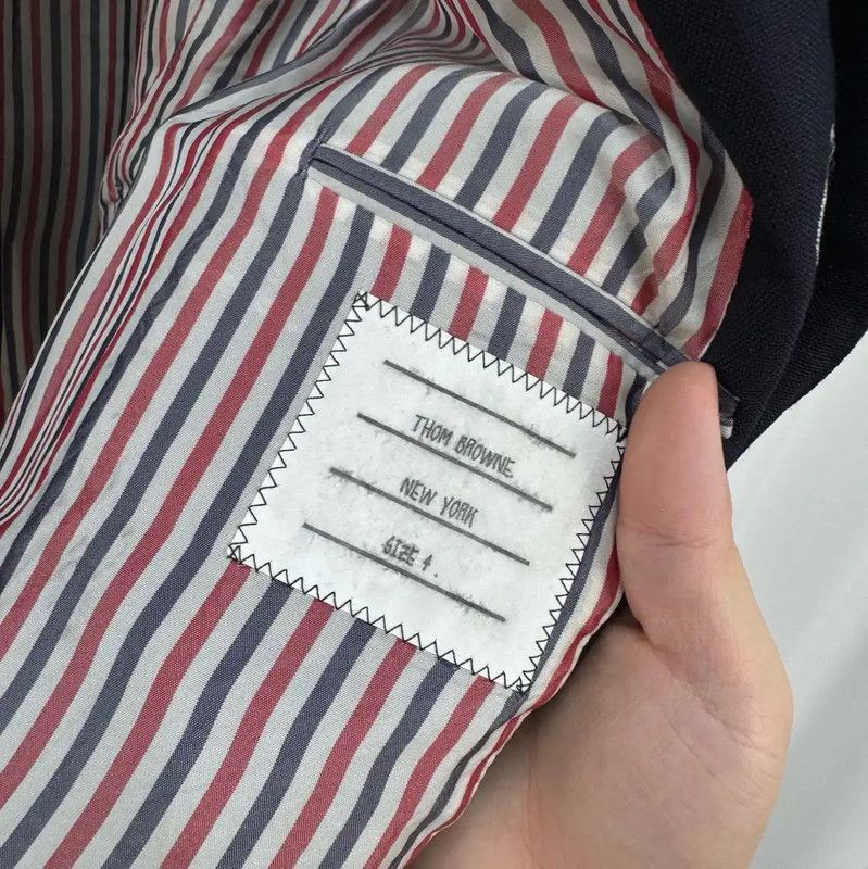 Thom Browne Thom Browne Black Wool Embroidered Long Coat 0089 Size US S / EU 44-46 / 1 - 6 Thumbnail