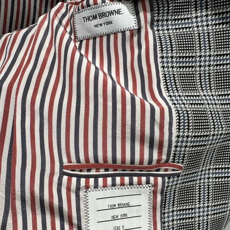 Thom Browne Thom Browne Checked Long Sleeve Outerwear Jacket 0089 Size US M / EU 48-50 / 2 - 6 Thumbnail