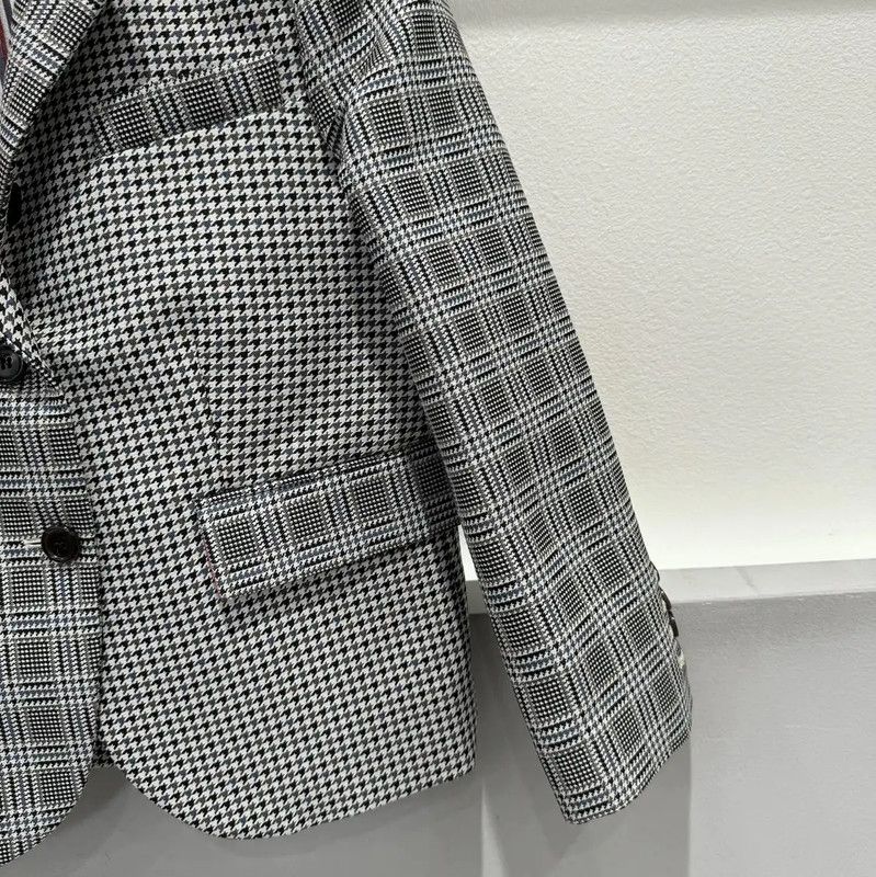 Thom Browne Thom Browne Checked Long Sleeve Outerwear Jacket 0089 Size US M / EU 48-50 / 2 - 4 Thumbnail