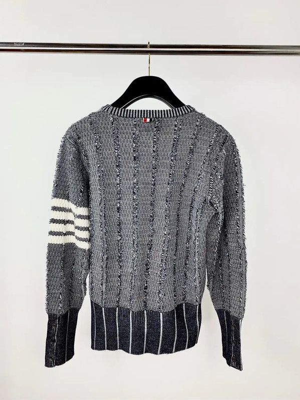 Thom Browne Gray Men's Pullover Sweater 0089