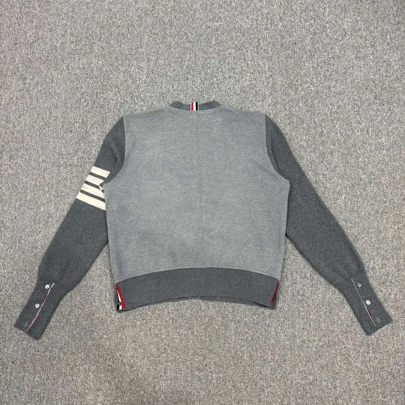 Thom Browne Thom Browne Gray Cotton Cardigan for Men 0089 Size US L / EU 52-54 / 3 - 2 Thumbnail