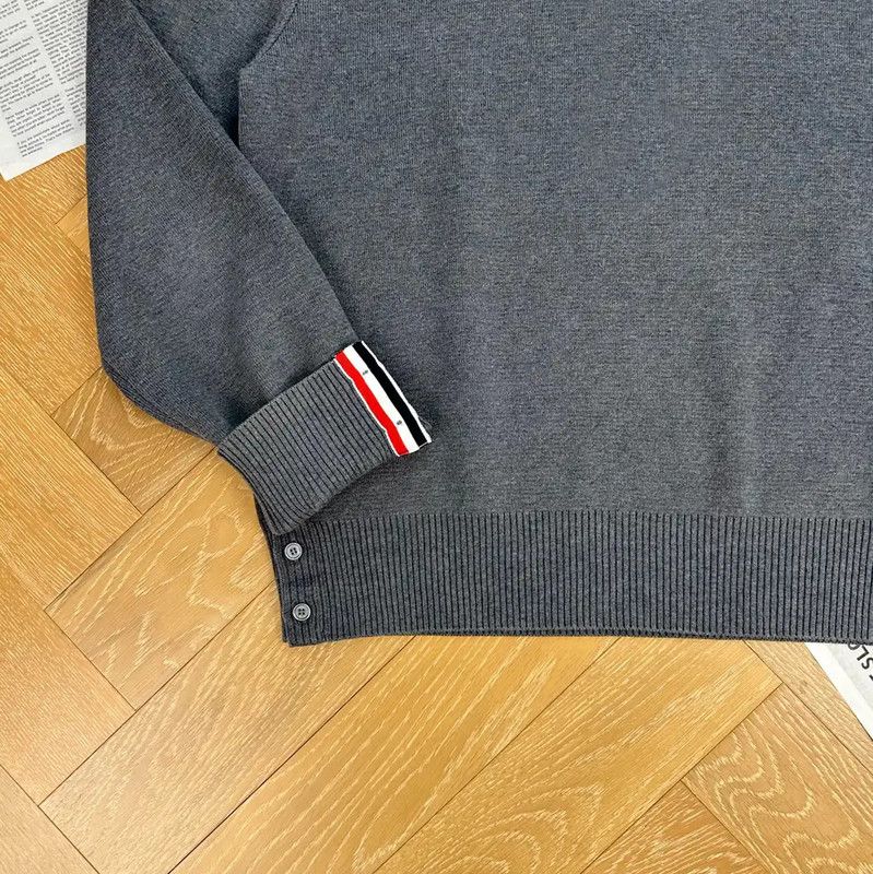 Thom Browne Thom Browne Gray Wool Men's Pullover 0089 Size US M / EU 48-50 / 2 - 4 Thumbnail