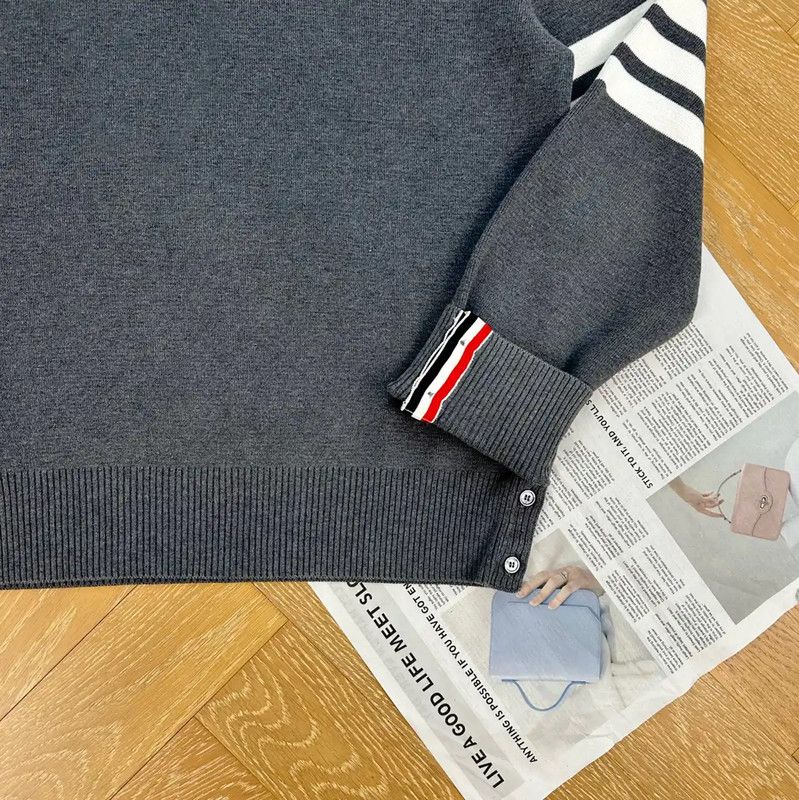 Thom Browne Thom Browne Gray Wool Men's Pullover 0089 Size US M / EU 48-50 / 2 - 3 Thumbnail