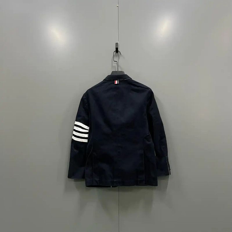 Thom Browne Thom Browne Navy Cotton Long Sleeve Jacket 0089 Size US M / EU 48-50 / 2 - 3 Thumbnail