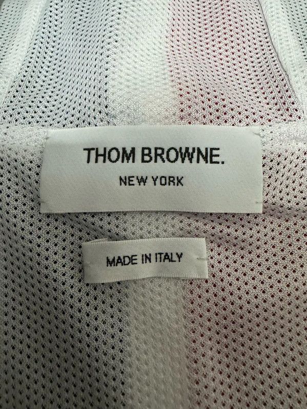 Thom Browne Thom Browne Gray Polyester Logo Hooded Jacket 0089 Size US L / EU 52-54 / 3 - 3 Thumbnail