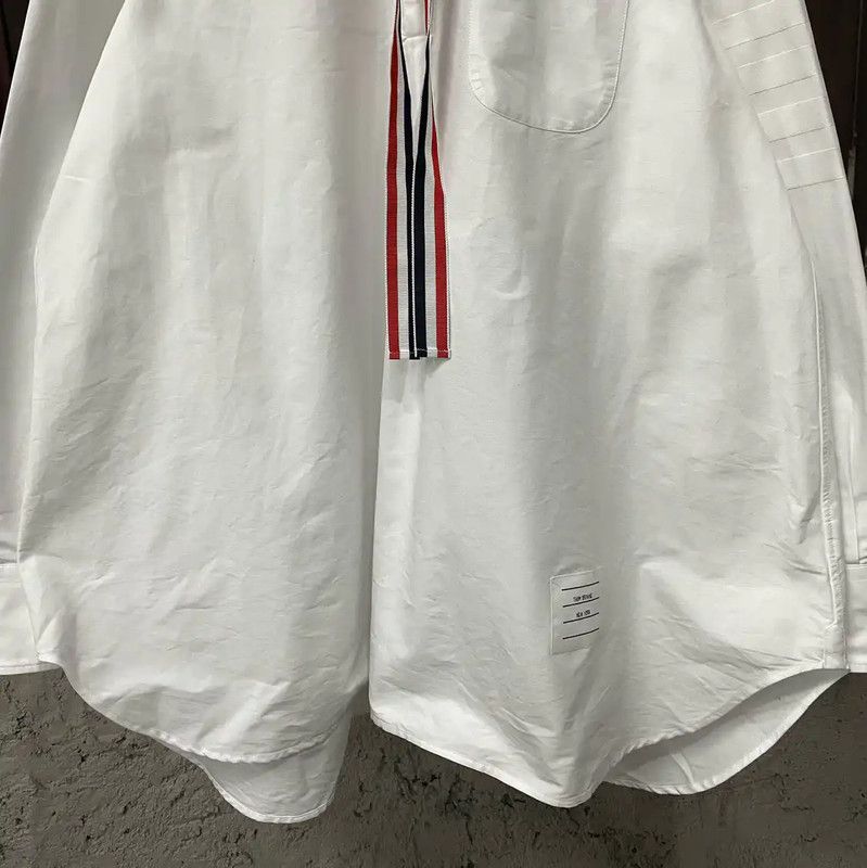 Thom Browne Thom Browne White Long Sleeve Shirt for Men 0089 Size US M / EU 48-50 / 2 - 4 Thumbnail