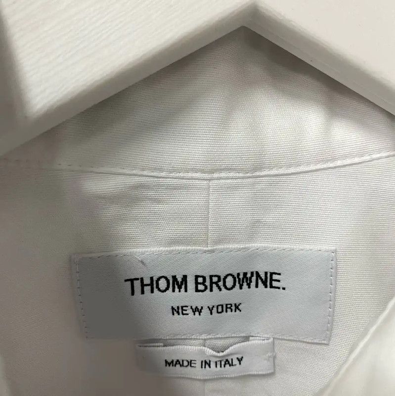 Thom Browne Thom Browne White Long Sleeve Shirt for Men 0089 Size US M / EU 48-50 / 2 - 6 Thumbnail