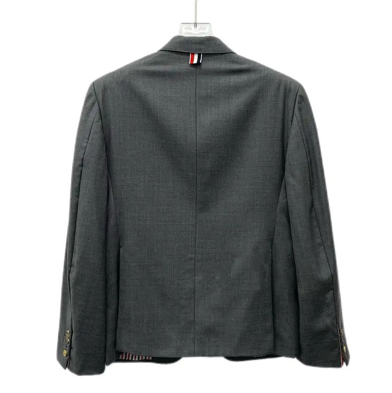 Thom Browne Thom Browne Gray Wool Men's Jacket 0089 Size US M / EU 48-50 / 2 - 2 Thumbnail