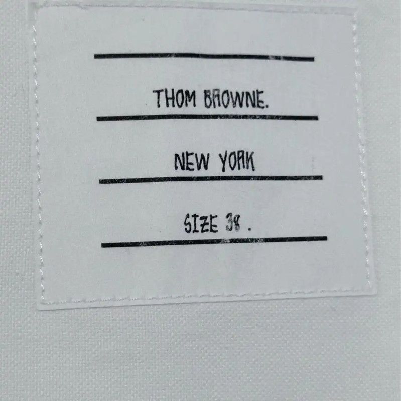 Thom Browne Thom Browne White Striped Button-Up Shirt 0089 Size US L / EU 52-54 / 3 - 4 Thumbnail