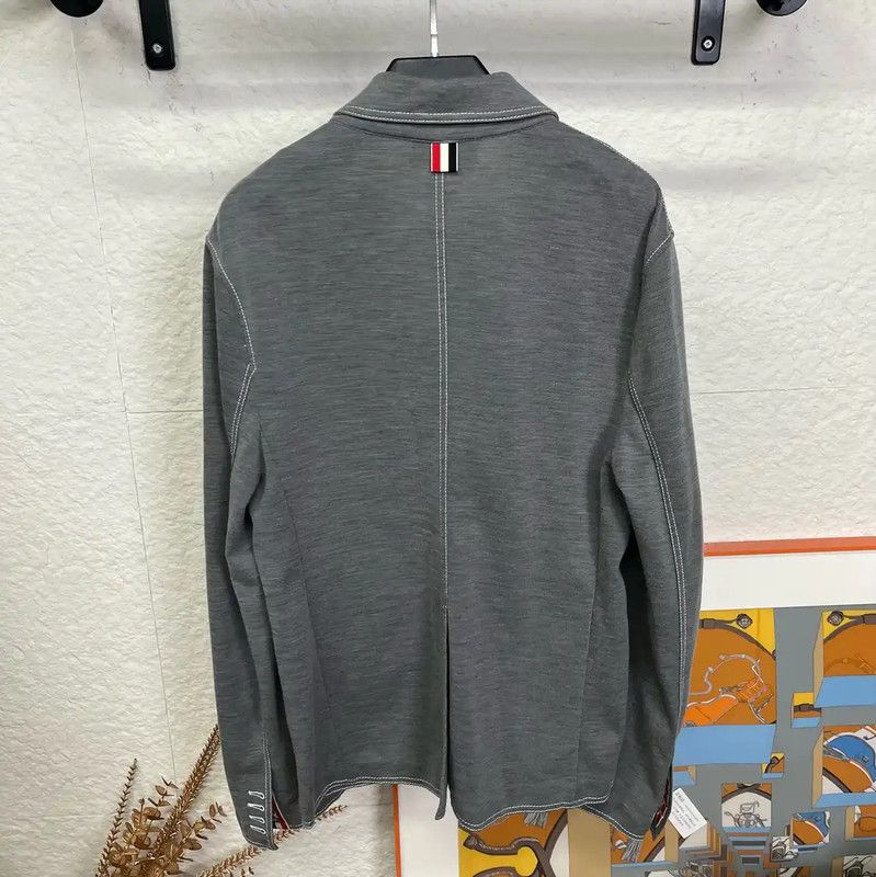 Thom Browne Thom Browne Gray Men's Jacket 0089 Size US S / EU 44-46 / 1 - 2 Thumbnail