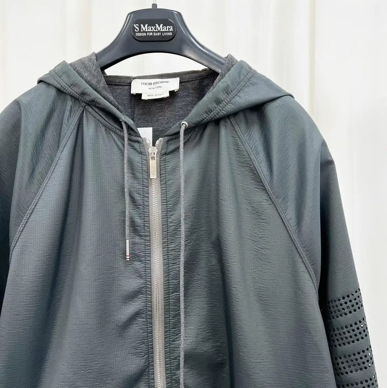 Thom Browne Thom Browne Men's Long Sleeve Hooded Jacket 0089 Size US M / EU 48-50 / 2 - 3 Thumbnail