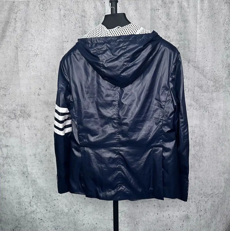 Thom Browne Thom Browne Navy Polyester Men's Jacket 0089 Size US S / EU 44-46 / 1 - 2 Thumbnail