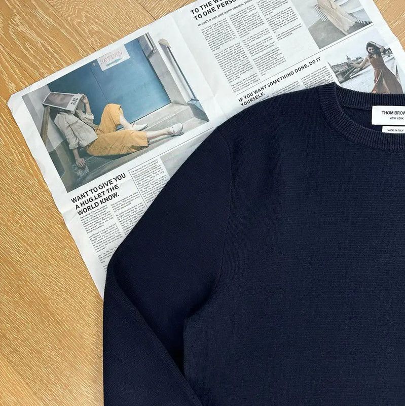 Thom Browne Thom Browne Black Men’s Pullover Sweater 0089 Size US M / EU 48-50 / 2 - 6 Thumbnail