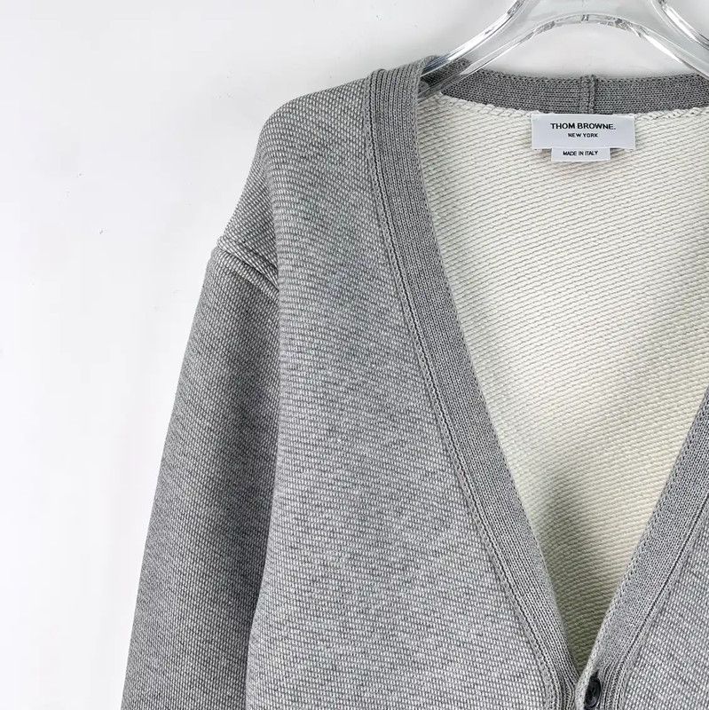Thom Browne Thom Browne Grey Cardigan for Men 0089 Size US XS / EU 42 / 0 - 3 Thumbnail