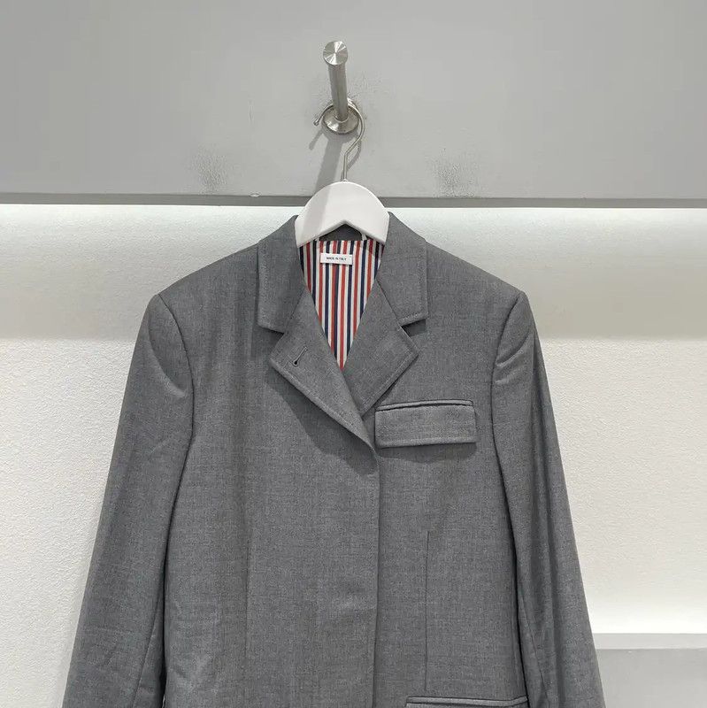 Thom Browne Thom Browne Gray Long Coat for Men 0089 Size US M / EU 48-50 / 2 - 3 Thumbnail