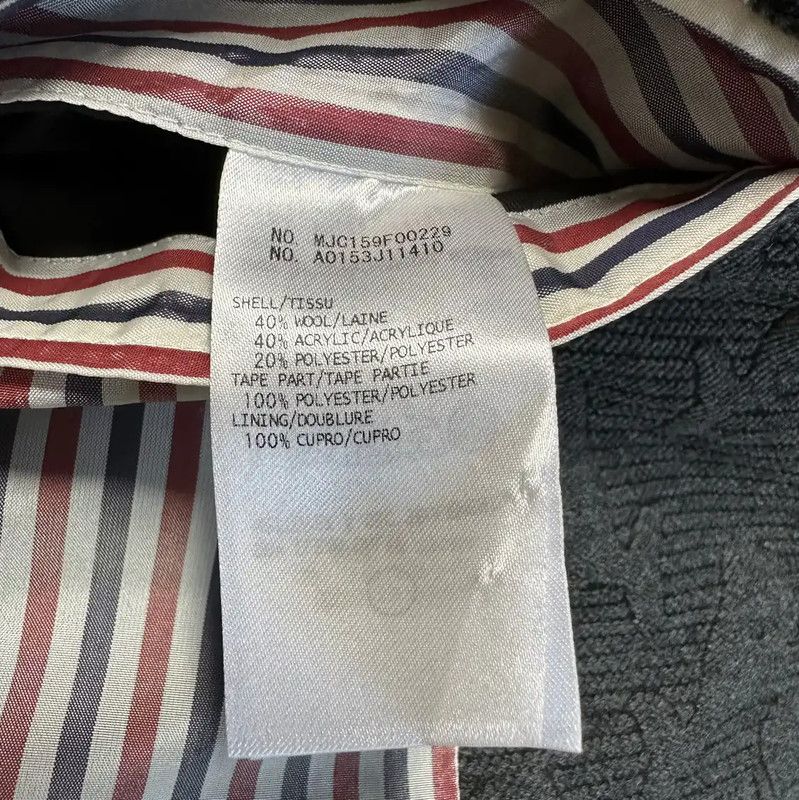 Thom Browne Thom Browne Grey Gradient Wool Blend Long Sleeve Jacket 0089 Size US S / EU 44-46 / 1 - 8 Thumbnail