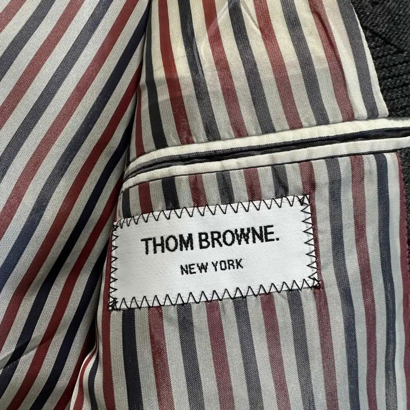 Thom Browne Thom Browne Grey Gradient Wool Blend Long Sleeve Jacket 0089 Size US S / EU 44-46 / 1 - 7 Thumbnail
