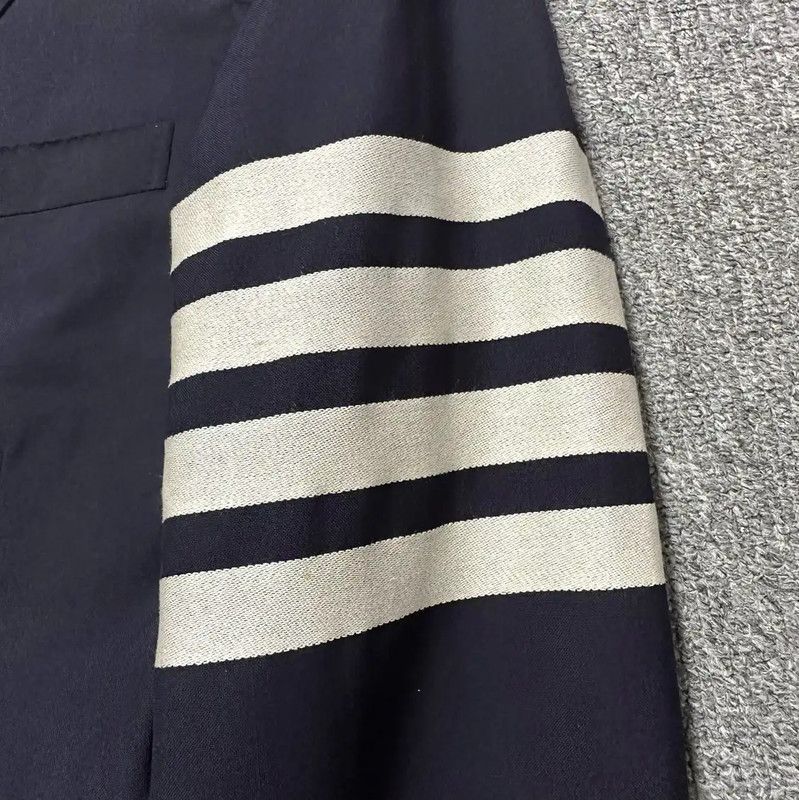 Thom Browne Thom Browne Navy Wool Long Sleeve Coat 0089 Size US M / EU 48-50 / 2 - 3 Thumbnail