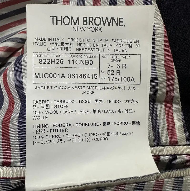 Thom Browne Thom Browne Navy Wool Long Sleeve Coat 0089 Size US M / EU 48-50 / 2 - 6 Thumbnail