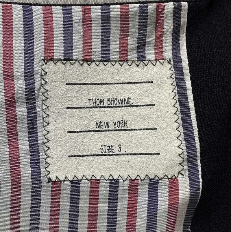 Thom Browne Thom Browne Navy Wool Long Sleeve Coat 0089 Size US M / EU 48-50 / 2 - 4 Thumbnail