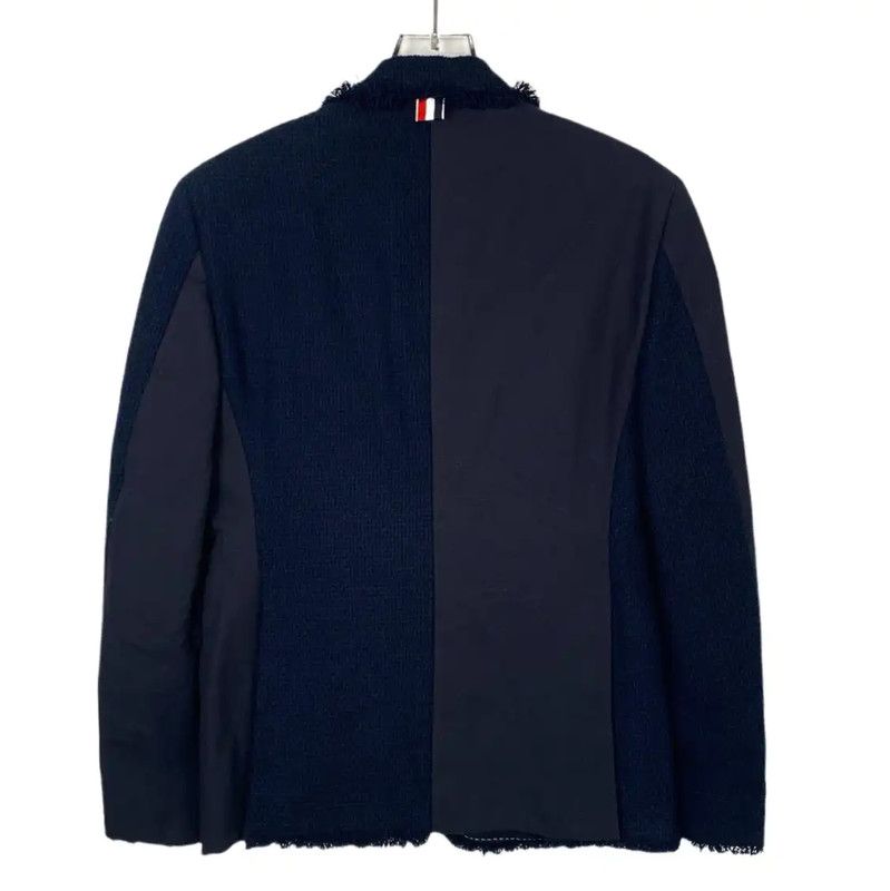 Thom Browne Thom Browne Navy Cotton Men's Jacket 0089 Size US XS / EU 42 / 0 - 2 Thumbnail