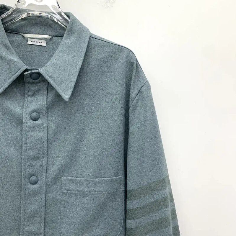 Thom Browne Thom Browne Blue Wool Men's Outerwear 0089 Size US M / EU 48-50 / 2 - 3 Thumbnail