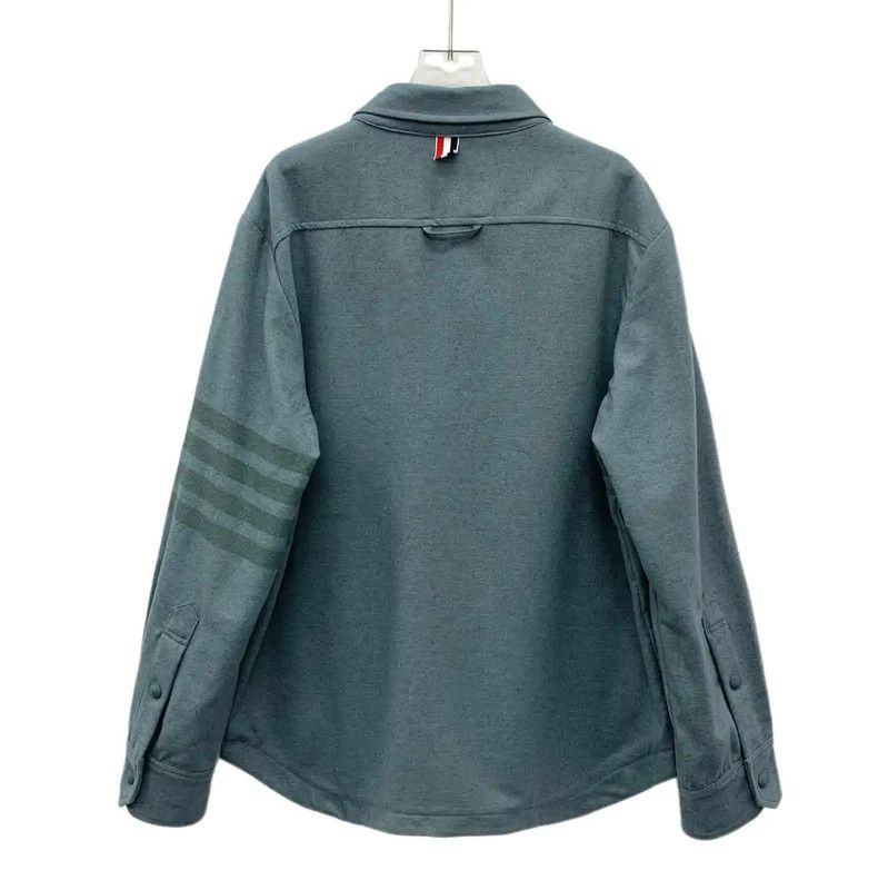 Thom Browne Thom Browne Blue Wool Men's Outerwear 0089 Size US M / EU 48-50 / 2 - 2 Thumbnail