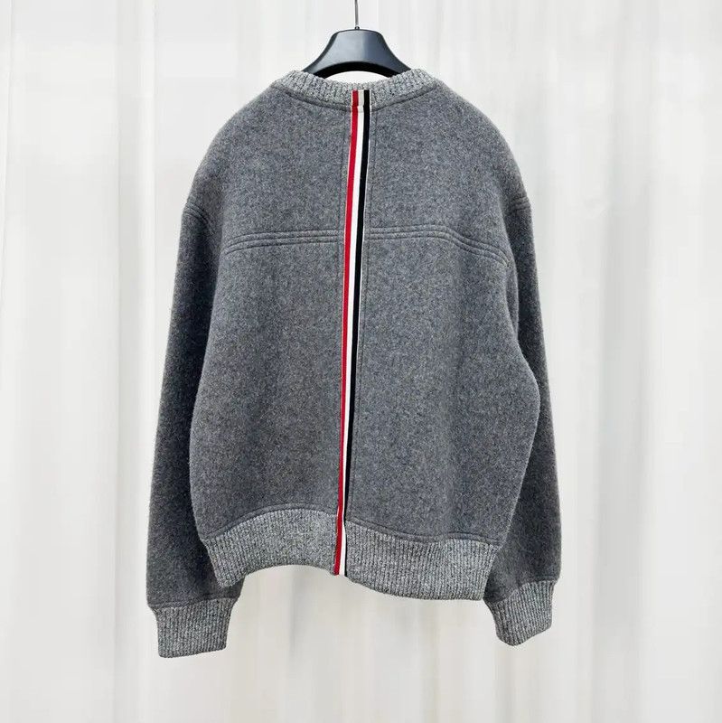 Thom Browne Thom Browne Gray Cashmere Striped Sweatshirt 0089 Size US S / EU 44-46 / 1 - 2 Thumbnail