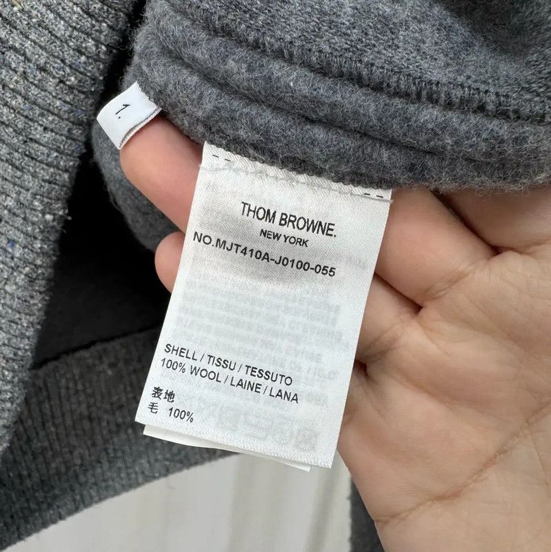 Thom Browne Thom Browne Gray Cashmere Striped Sweatshirt 0089 Size US S / EU 44-46 / 1 - 7 Thumbnail