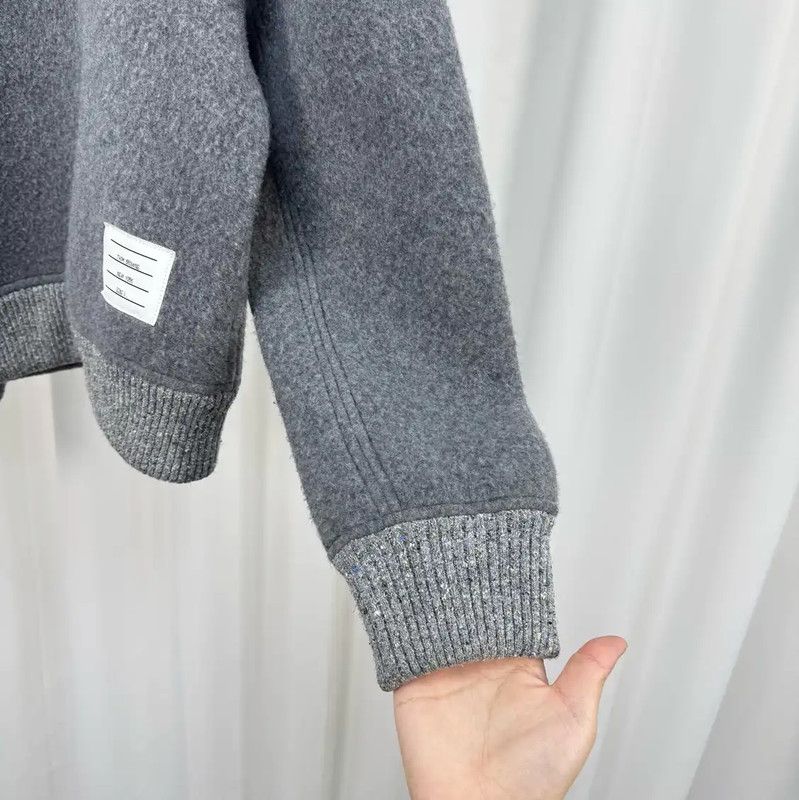 Thom Browne Thom Browne Gray Cashmere Striped Sweatshirt 0089 Size US S / EU 44-46 / 1 - 4 Thumbnail
