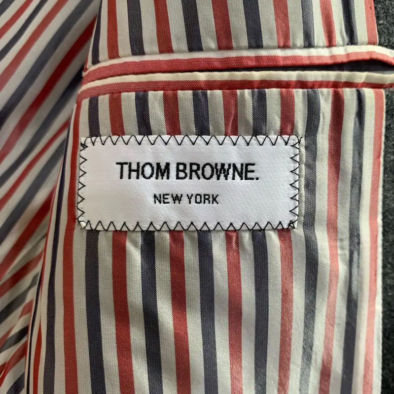 Thom Browne Thom Browne Gray Wool Printed Men's Jacket 0089 Size US M / EU 48-50 / 2 - 3 Thumbnail