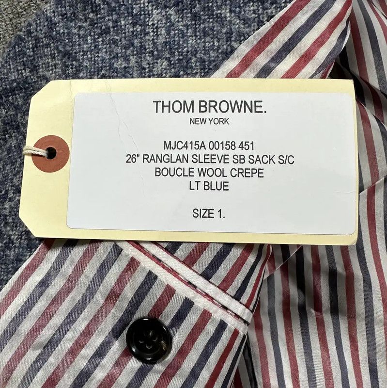 Thom Browne Thom Browne Gray Wool Houndstooth Long Coat 0089 Size US M / EU 48-50 / 2 - 8 Thumbnail