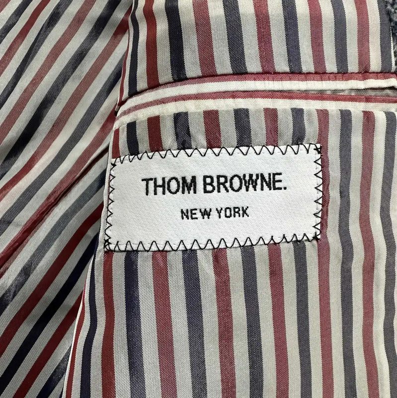 Thom Browne Thom Browne Gray Wool Houndstooth Long Coat 0089 Size US M / EU 48-50 / 2 - 6 Thumbnail