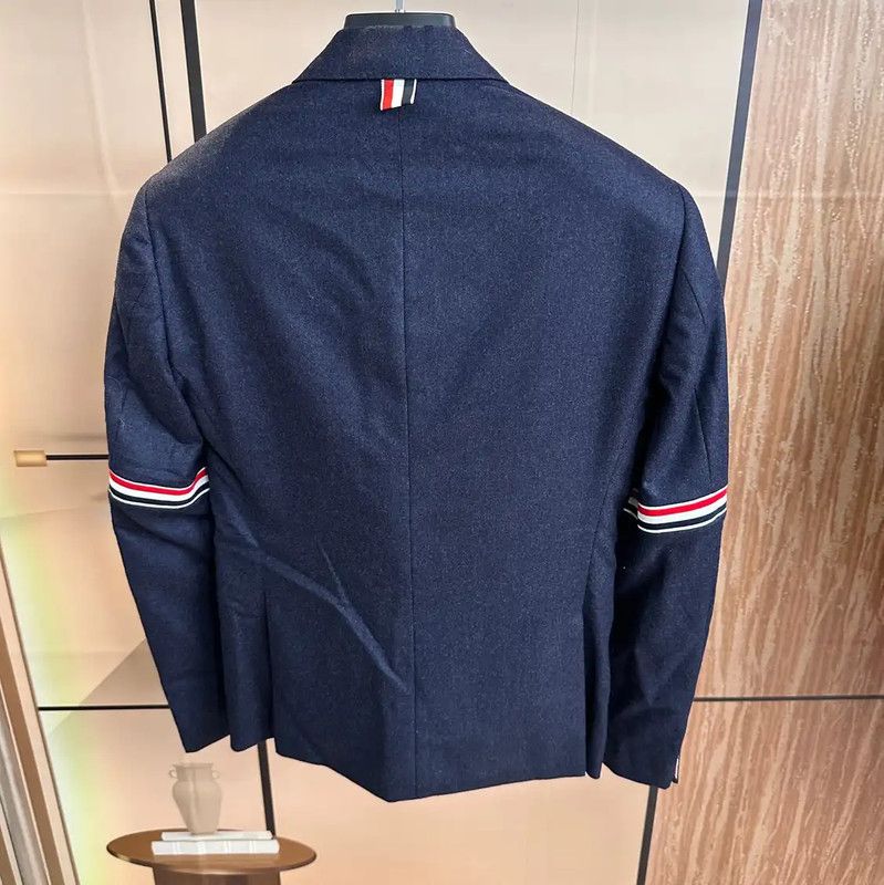 Thom Browne Thom Browne Navy Wool Men's Outerwear 0089 Size US S / EU 44-46 / 1 - 2 Thumbnail