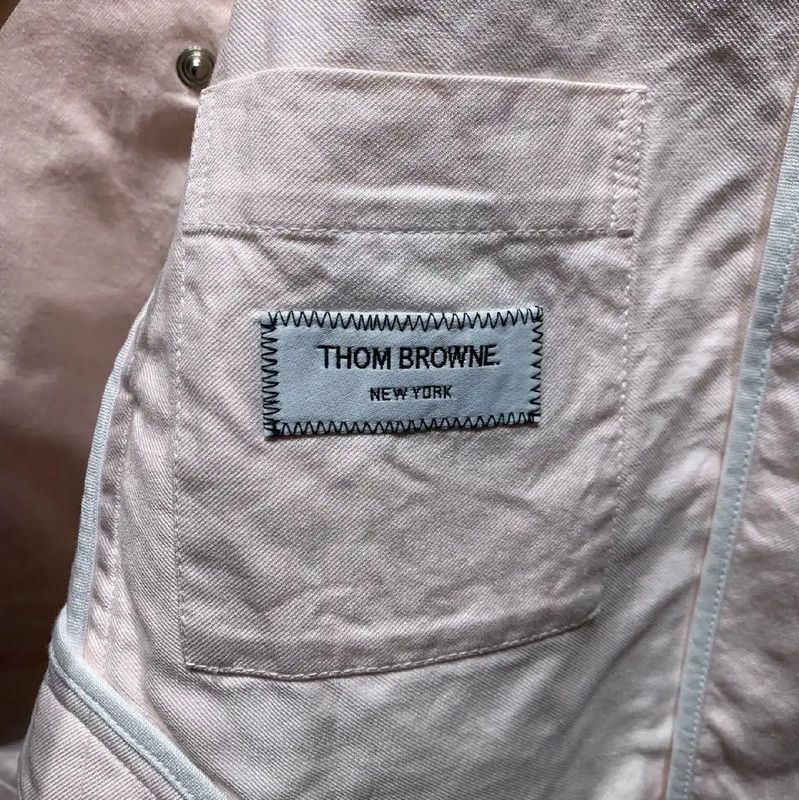 Thom Browne Thom Browne Pink Cotton Long Sleeve Shirt 0089 Size US M / EU 48-50 / 2 - 7 Thumbnail