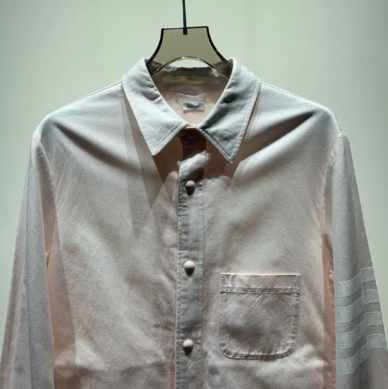 Thom Browne Thom Browne Pink Cotton Long Sleeve Shirt 0089 Size US M / EU 48-50 / 2 - 6 Thumbnail