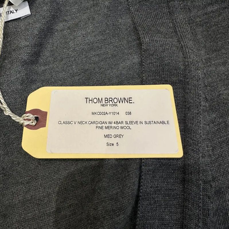 Thom Browne Thom Browne Grey Wool Striped Long Sleeve Sweater 0089 Size US XXL / EU 58 / 5 - 5 Thumbnail