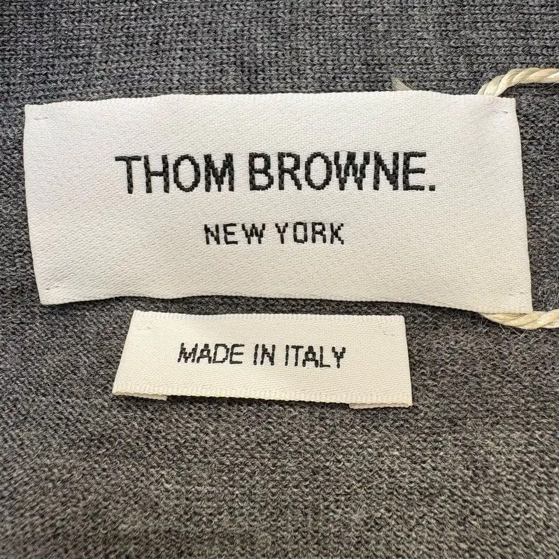Thom Browne Thom Browne Grey Wool Striped Long Sleeve Sweater 0089 Size US XXL / EU 58 / 5 - 7 Thumbnail