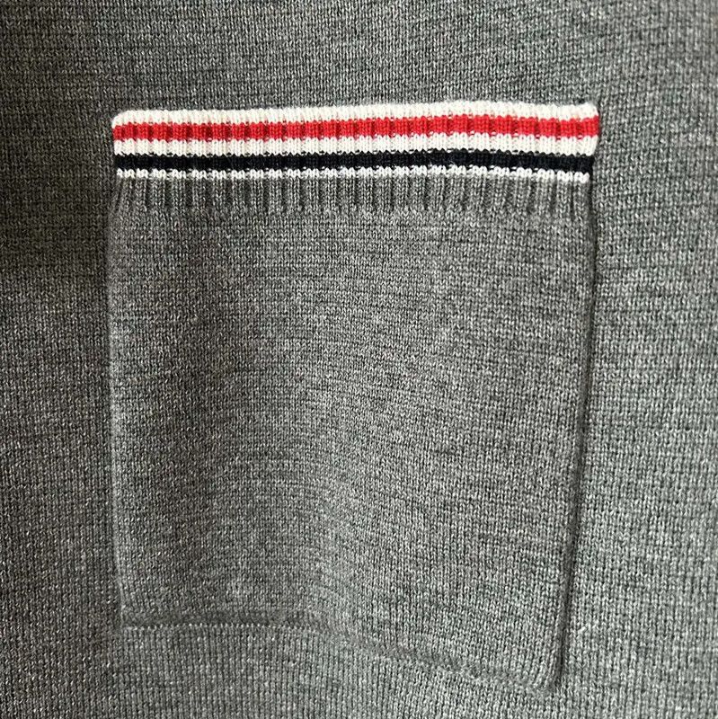 Thom Browne Thom Browne Grey Wool Long Sleeve Pullover 0089 Size US M / EU 48-50 / 2 - 4 Thumbnail
